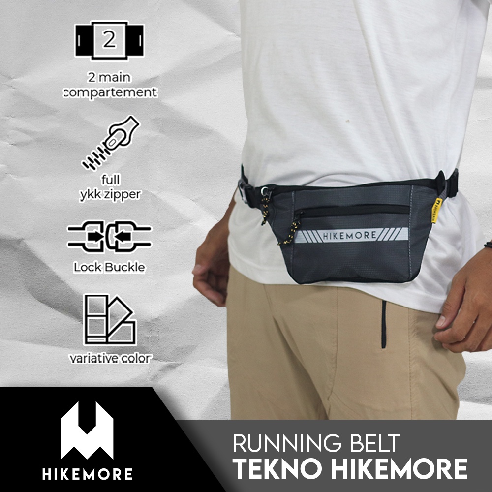 Hikemore Tekno Tas Selempang Pinggang HP Smartphone Running Belt Original