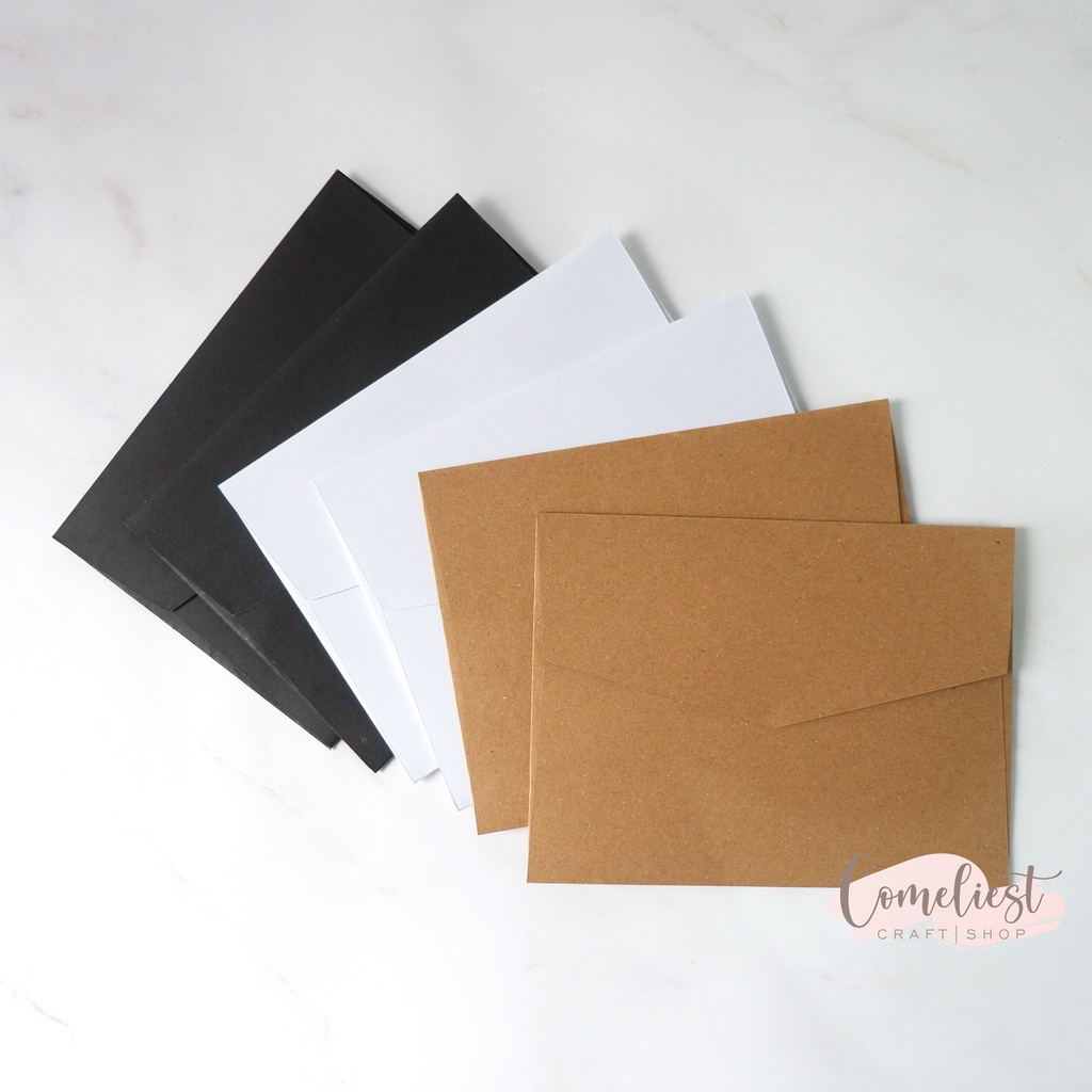 

AMPLOP POLOS A6 / AMPLOP COKLAT PUTIH HITAM MURAH / AMPLOP RUSTIC VINTAGE CRAFT / UKURAN 12X16 CM