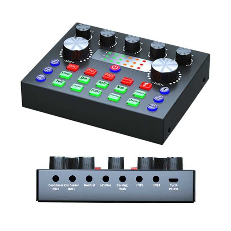 Soundcard TaffSTUDIO Mixer USB External V8S Bluetooth  New Terbaru