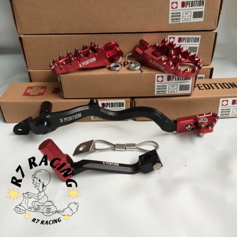 pedal rem expedition crf 150 set pedal operan gigi expedition crf 150 set footstep depan expedition 
