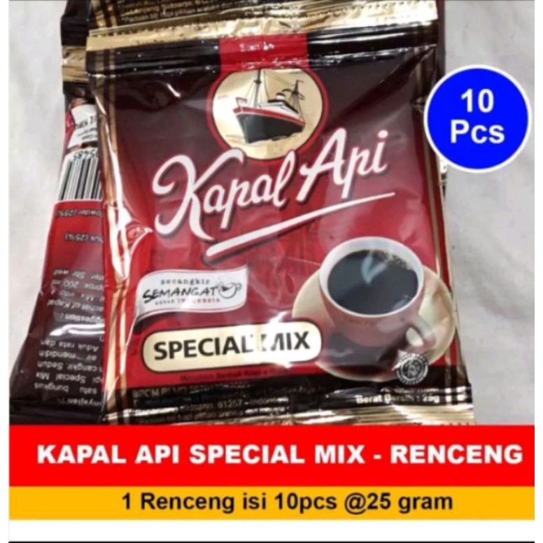 

PROMO Kopi Kapal Api Spesial Mix 25g (1 renceng/10 pcs)