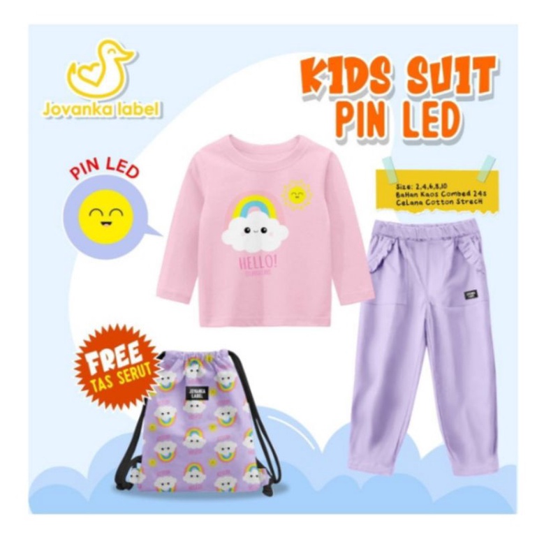 KIDS SUIT PIN LED JOVANKA free tas serut