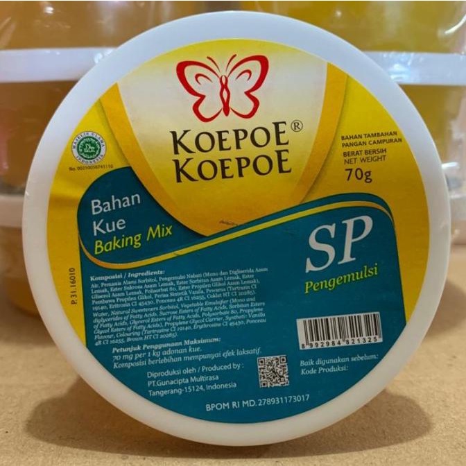 

SP Pengemulsi Koepoe Koepoe 70 gr / Baking Mix