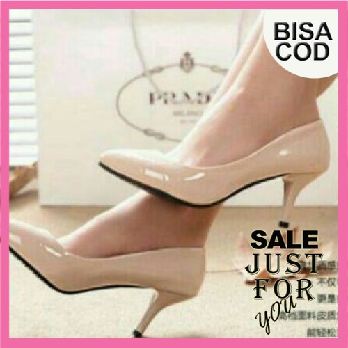 Sepatu Pantopel Kerja Wanita Heels Branded Import Murah