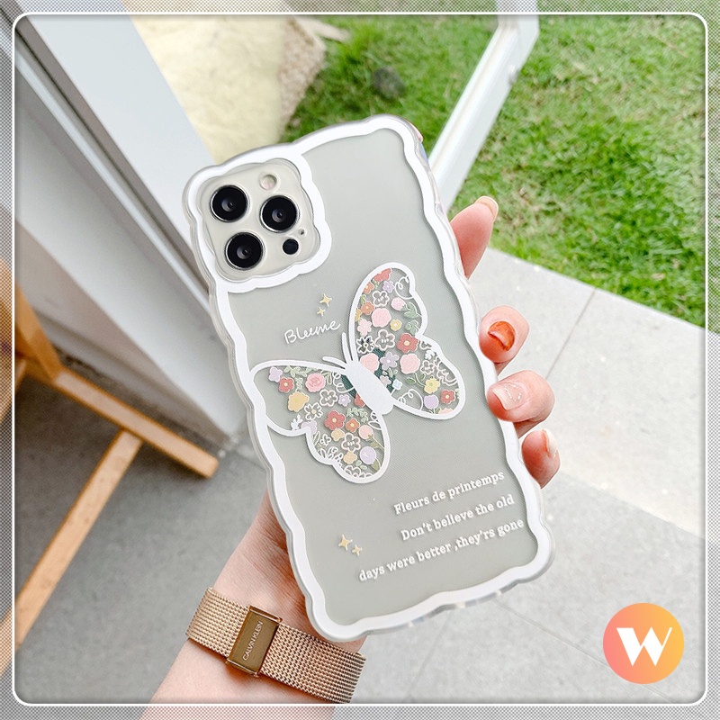 Soft Case Tpu Motif Bunga Kupu-Kupu Untuk iPhone 7 8 Plus SE X XS Max XR 11 Pro Max 12 12 Pro 13 Pro Max 6 6S Plus Butterfly