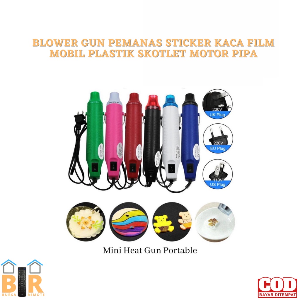 Pemanas Sticker Kaca Film MOBIL PLASTIK Skotlet Motor Pipa BLOWER GUN