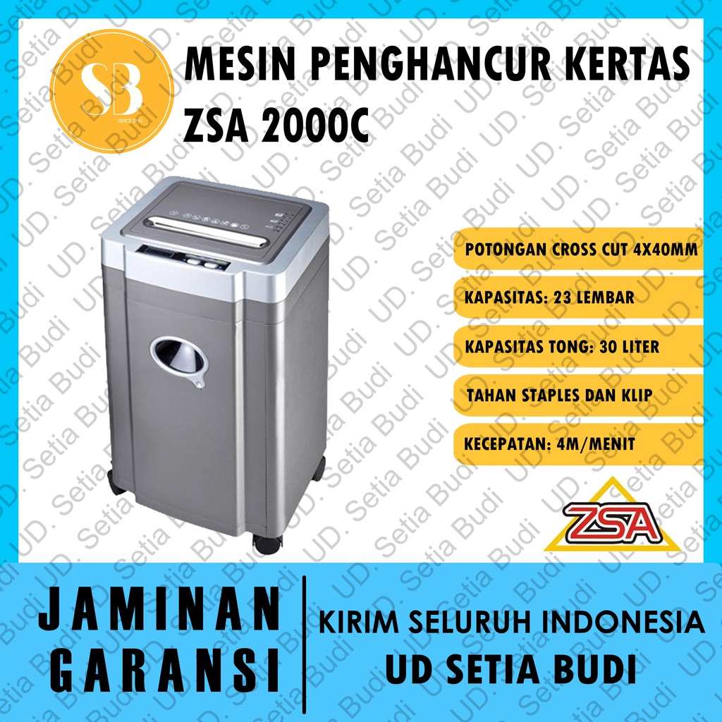 Mesin Penghancur Kertas / Paper Shredder ZSA 2000C