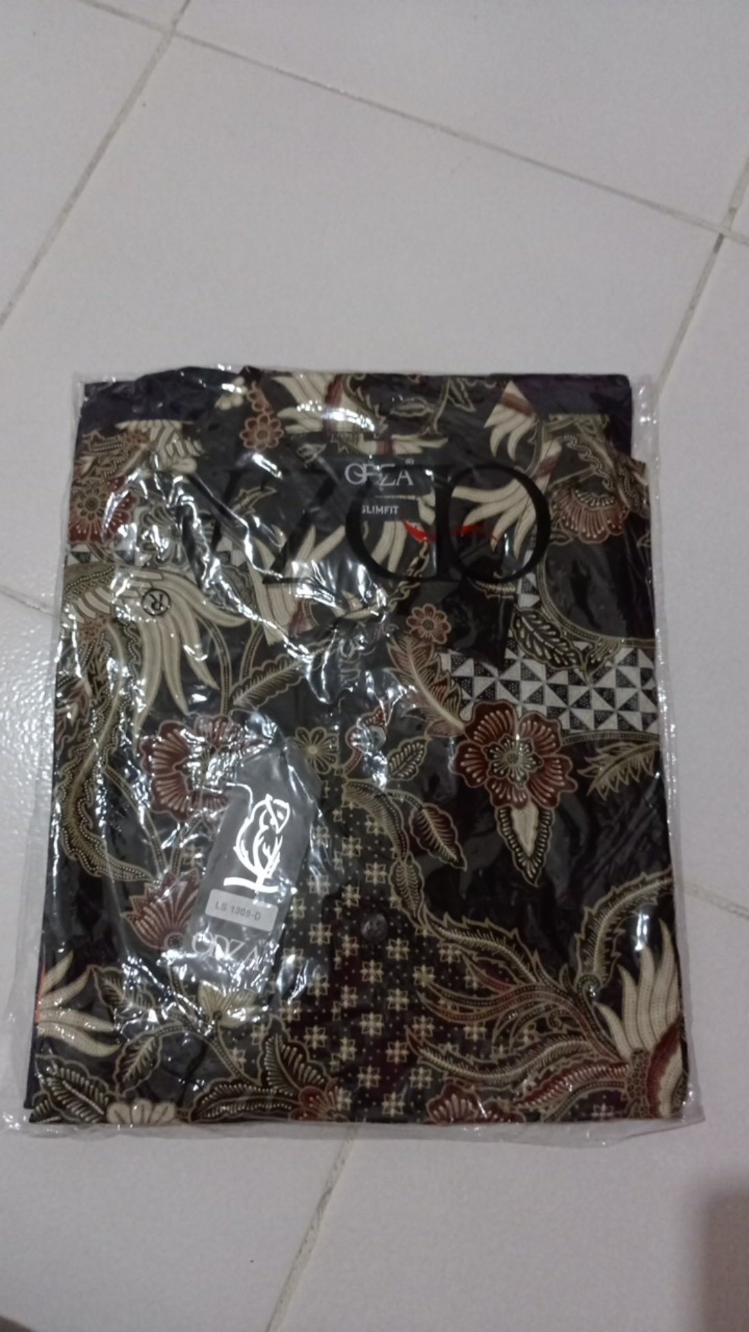 Odza Kemeja Batik Pria Lengan Panjang Modern Slim Fit Hem Cowok Dariafa