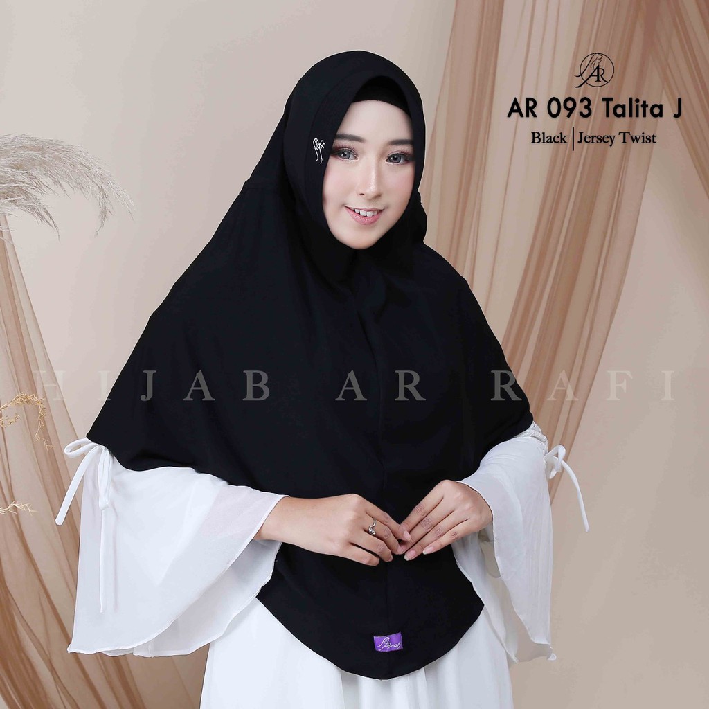 Hijab Jilbab Kerudung Arrafi Instant bergo Jumbo Syari Serut Daily by Hijab Ar Rafi AR 93 Jumbo New-3