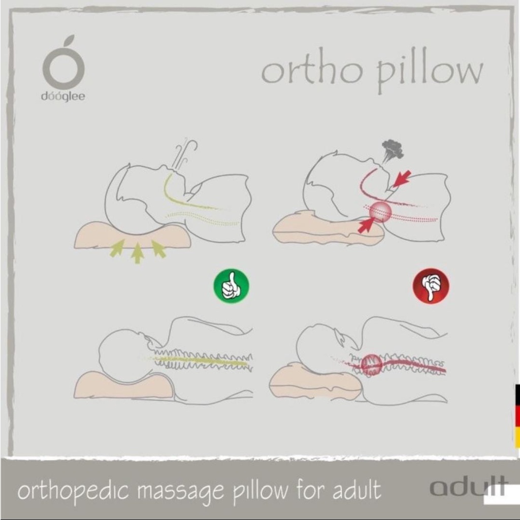 Dooglee ORTHO PILLOW bantal kepala latex dewasa bantal orthopedic