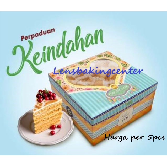 

Dus/Box/Kardus Kue/Cake/Brownies/Bolu Ulang Tahun/ Kado/ Party/ Happy Birthday/ Hajatan/ Hantaran Hansel Gretel Lux Tutup Mika Hati 25x25x12/28x28x12cm/ cm@5pcs