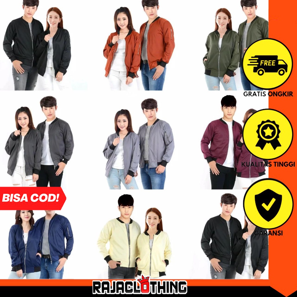 RCL - JAKET COUPLE BOMBER POLOS COUPLE PSANGAN - ( HARGA SEPASANG )