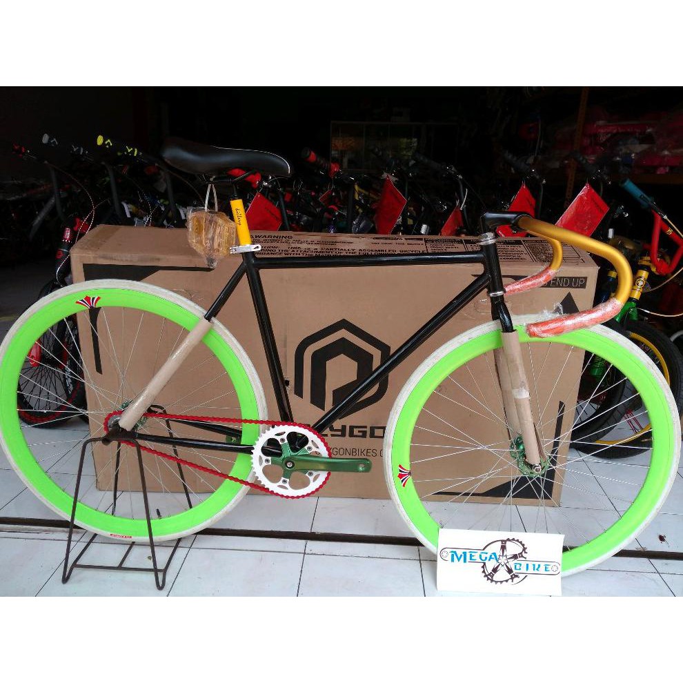 Basikal Fixie Asogo Warna Merah