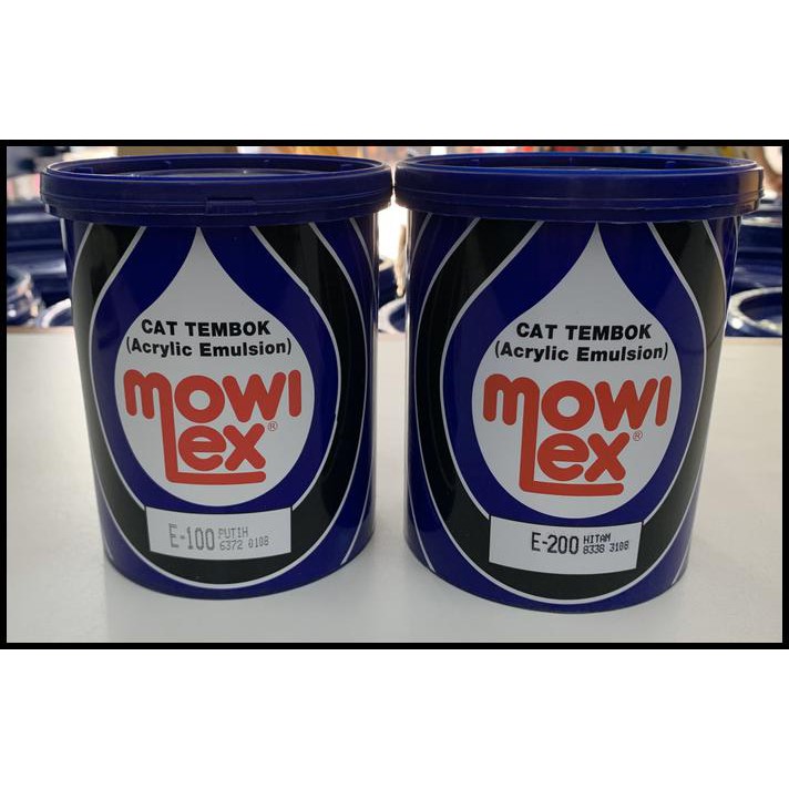 Cat Tembok Interior Mowilex Emulsion Hitam & Putih 1Kg - Putih
