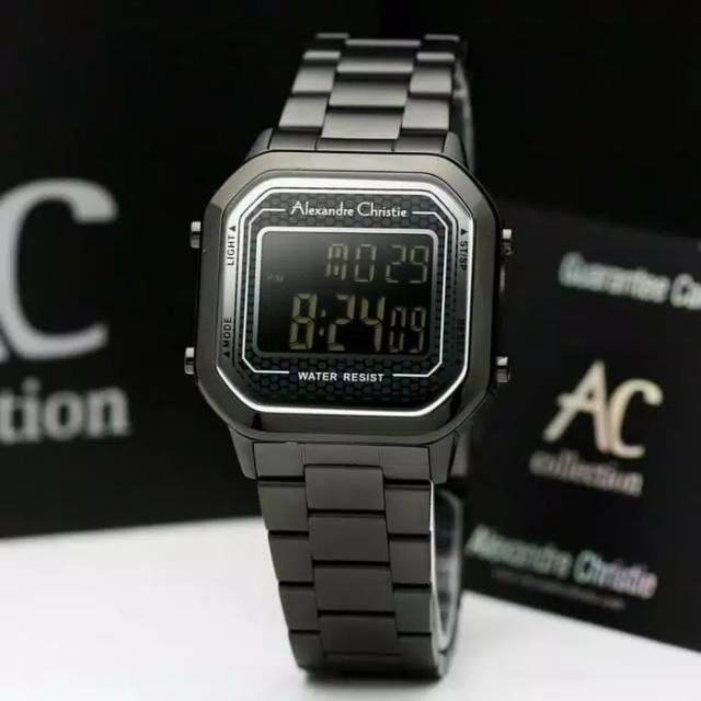 Jam Tangan Digital Alexandre Christie AC 9226 LH Rantai Wanita / Cewek Original