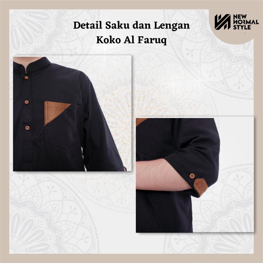 Al Faruq Series Baju Pakaian Kemeja Kemko Koko Kokoh Muslim Kurta Pakistan Pria Laki Cowok Dewasa Lengan Pendek Dewasa Premium Terbaru 2022