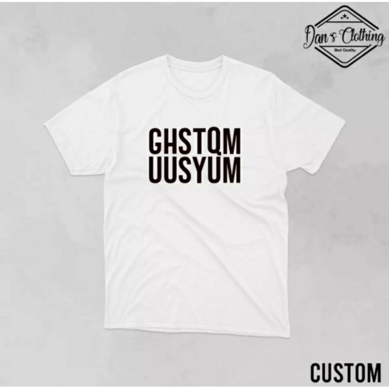 Kaos Nama/ Kaos Nama Ilusi Lipat/ Kaos Custom/ Kaos Viral/ Kaos Bucin/Kaos Viral ditiktok