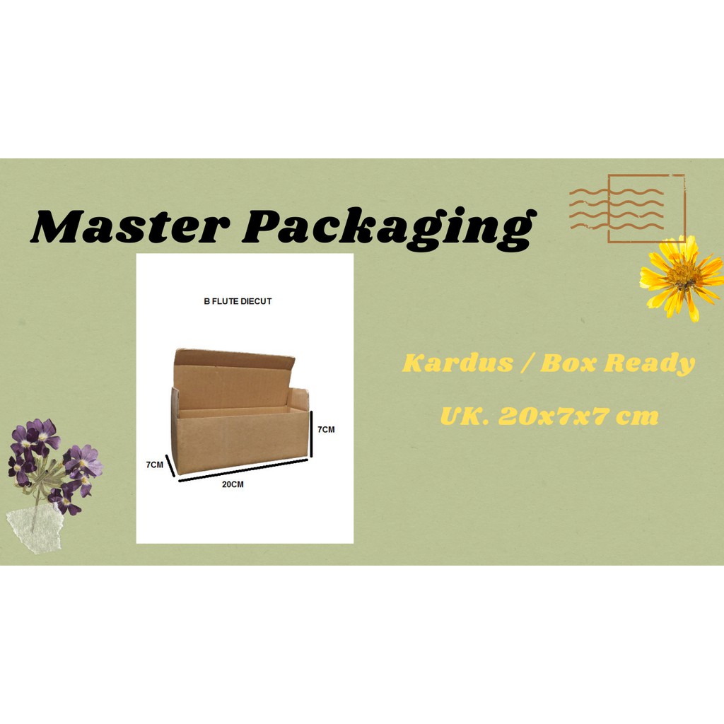 

Kardus/Dus/Box Syal/Baju/Toples E Flute Baru Polos Diecut ukuran 20x7x7cm
