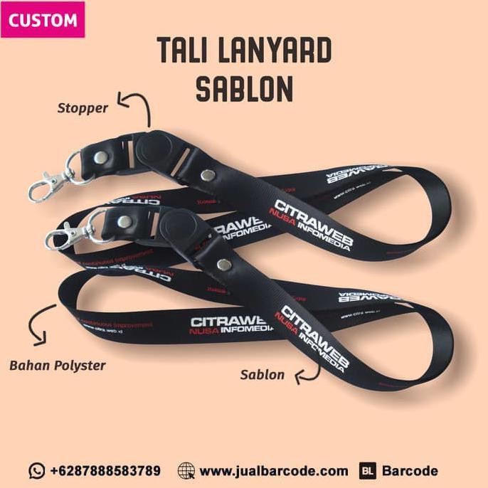

Buruan Serbu] Cetak Custom Tali Lanyard Sablon 90 X 2 Cm - Id Card Pegawai Kantor - Tanpa Stopper