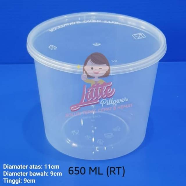 (ISI 50PCS - TINGGI 650ML) Mangkok Thinwall 650ml Tinggi/Cup Plastik/Thinwall Bulat/Box Thinwall