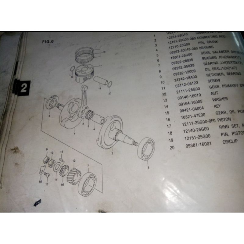 BEARING AS KRUK KRUK AS ASSKRUK KANAN KIRI SUZUKI SATRIA FU150 ORI SGP (GAMBAR 7&amp;8)