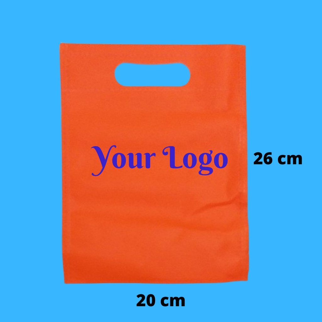 

Tas Spunbond Goodie Bag Handle Oval 20x26cm Sablon 1 Sisi 1 Warna