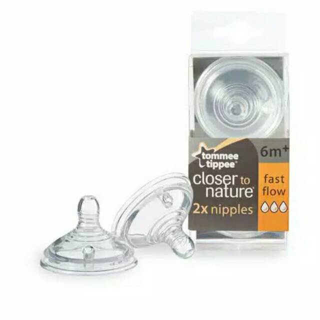 TOMMEE TIPPEE NIPPLE - Closer to Nature - 6M+ Fast Flow