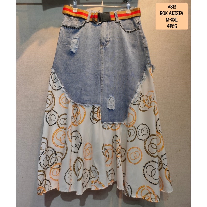 ROK JEANS KOMBINASI IMPORT PREMIUM