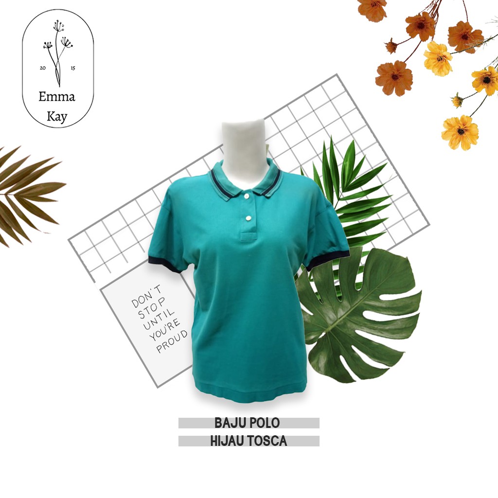 C014 BAJU POLO HIJAU TOSCA