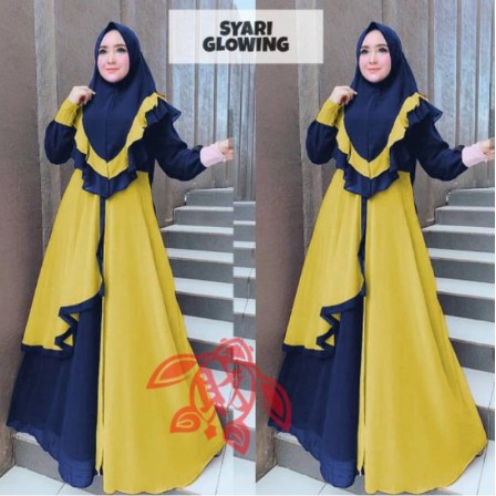 Baju Gamis Muslim Terbaru 2022 Model Baju Pesta Wanita kekinian Bahan Katun Kekinian  2022