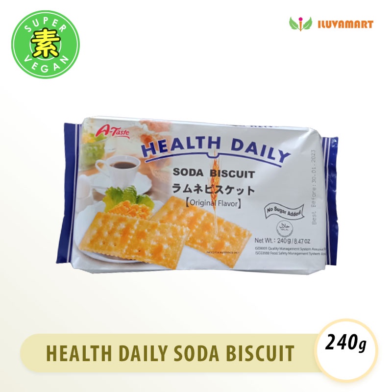 

Health Daily Soda Biscuit 240gr No Sugar Added Biskuit Original