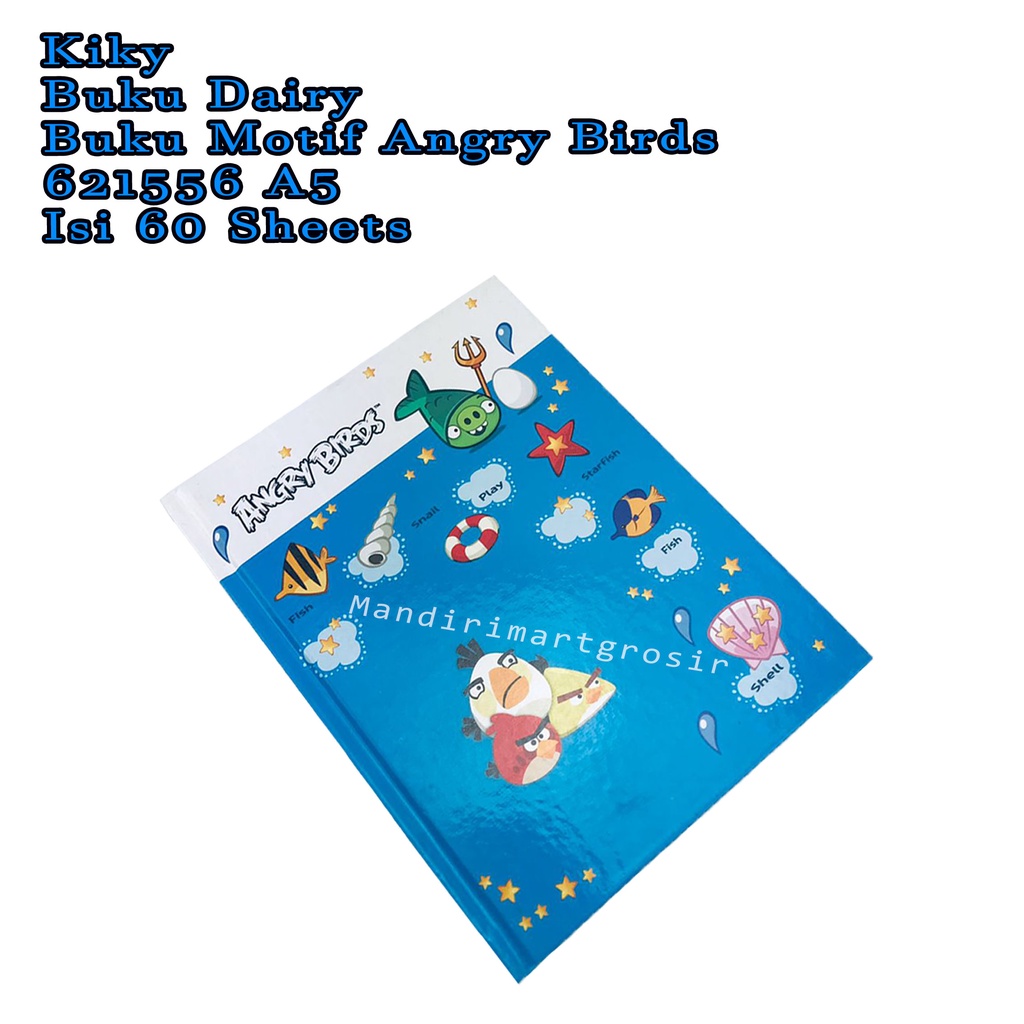 Buku Dairy *Kiky * Buku Motif Angry Birds * 621556 A5 60 Sheets