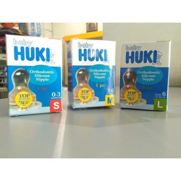 Huki Dot Nipple Orthodontic / Huki Dot Gepeng Huki Dot Silicone Orthodontic S M L