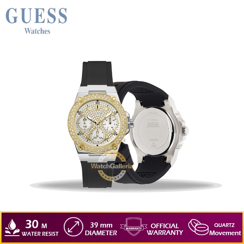 Jam Tangan Wanita GUESS W1291L1 - Black Rubber Original