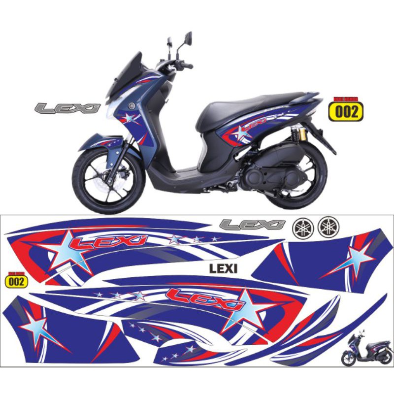 striping variasi yamaha lexi / variasi lexi / yamaha lexi / stiker striping lexi / is