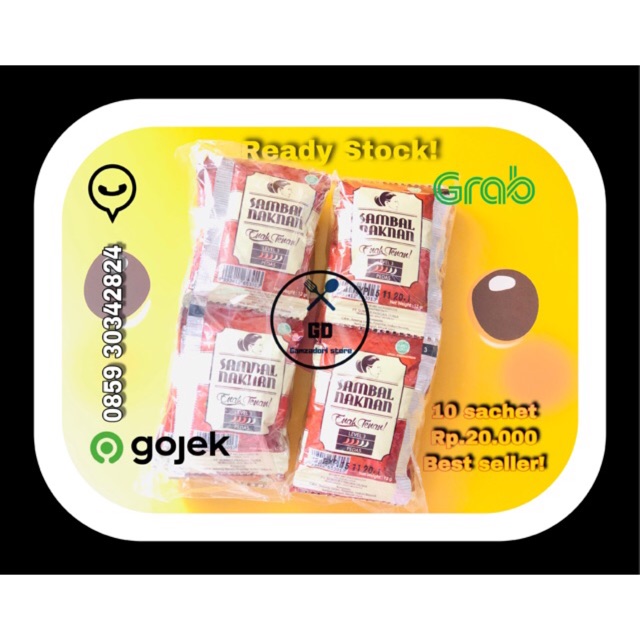 

TERMURAH , SAMBAL NAKNAN SACHET 10pcs