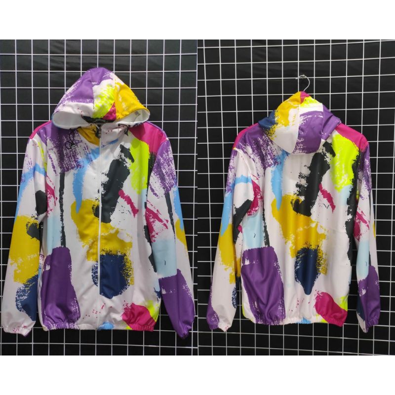 Jaket Sepeda Wanita Jaket Motif Printing/Jaket Goews-motif abstrak