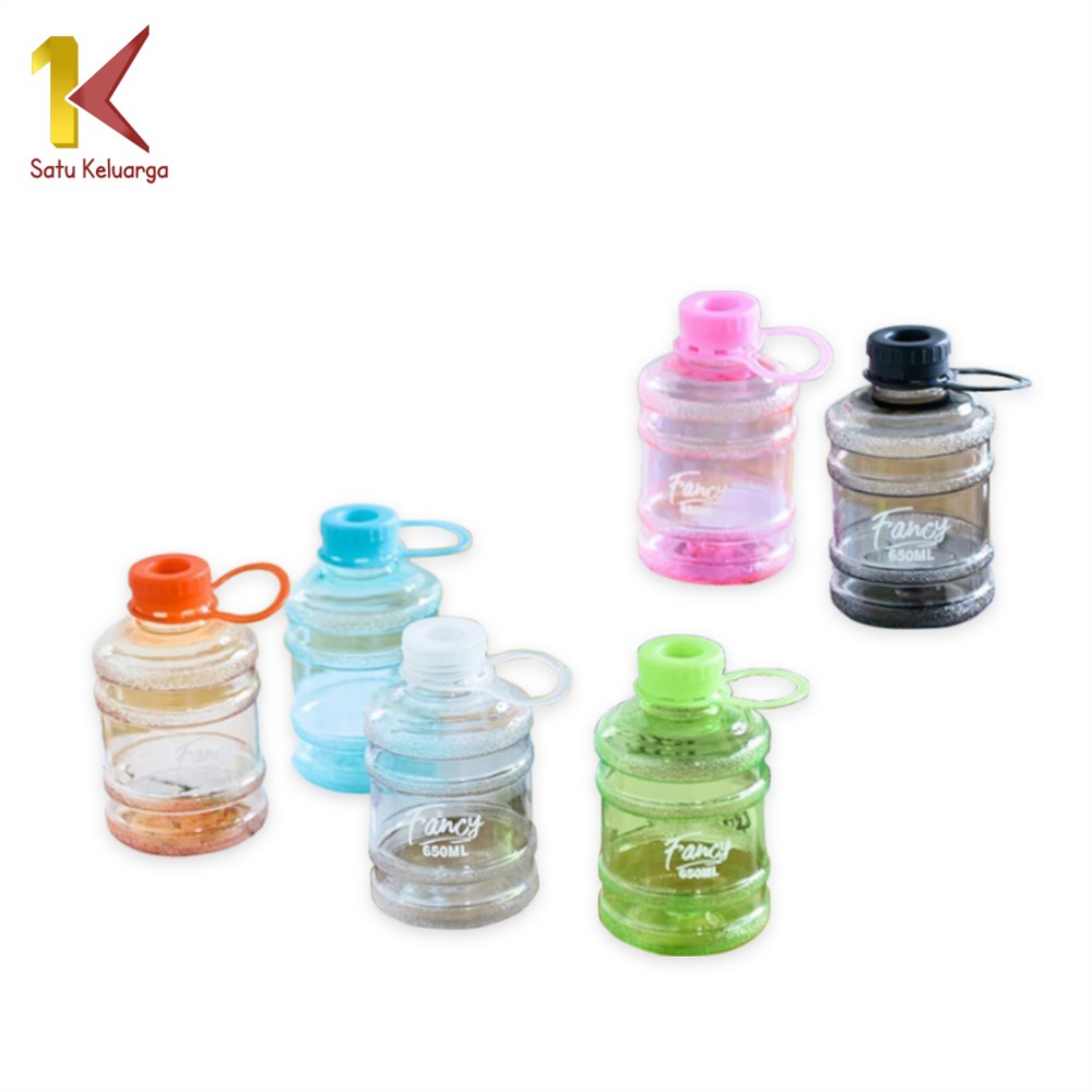 Satu Keluarga Botol Minum Bentuk Galon 650ml C307 Galon Mini Anak / Botol Air Minum Plastik Unik BPA FREE-5