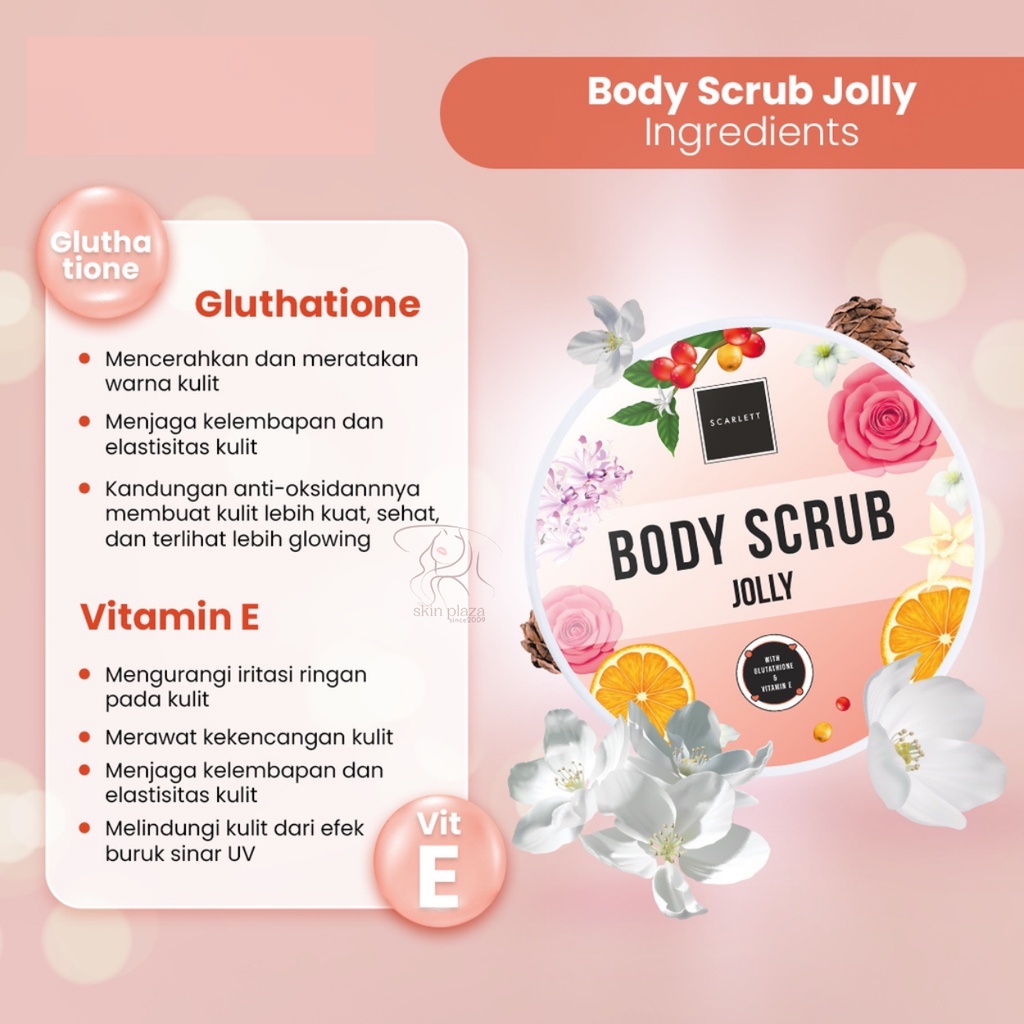 Scarlett Whitening Lulur Body Scrub Pomegrante Romansa Coffee Happy Jolly Charming Loving 250ml