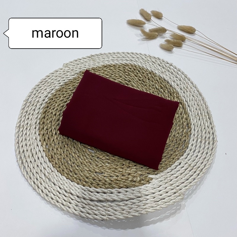 HIJAB PASHMINA INNER/JILBAB INNER/PASHMINA POLOS/175X70CM-MARUN