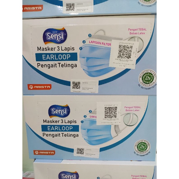 Masker SENSI Original Embos SENSI 1 box isi 40 pcs