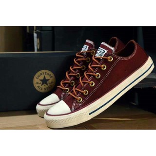  Sepatu  Converse  All Star Chuck Taylor Tali  Tan Low Maroon 