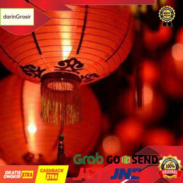 Lampion Imlek Gantung 20In 50Cm Polos