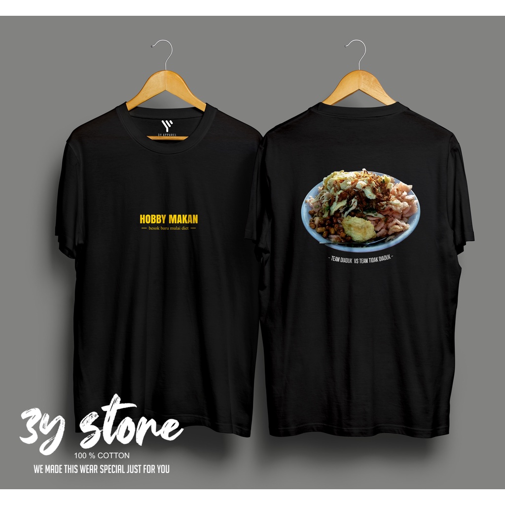 KAOS OFF DIET HOBBY MAKAN BUBUR AYAM BAHAN PREMIUM DISTRO COTTON COMBED 30S PRIA WANITA - 3Y STORE