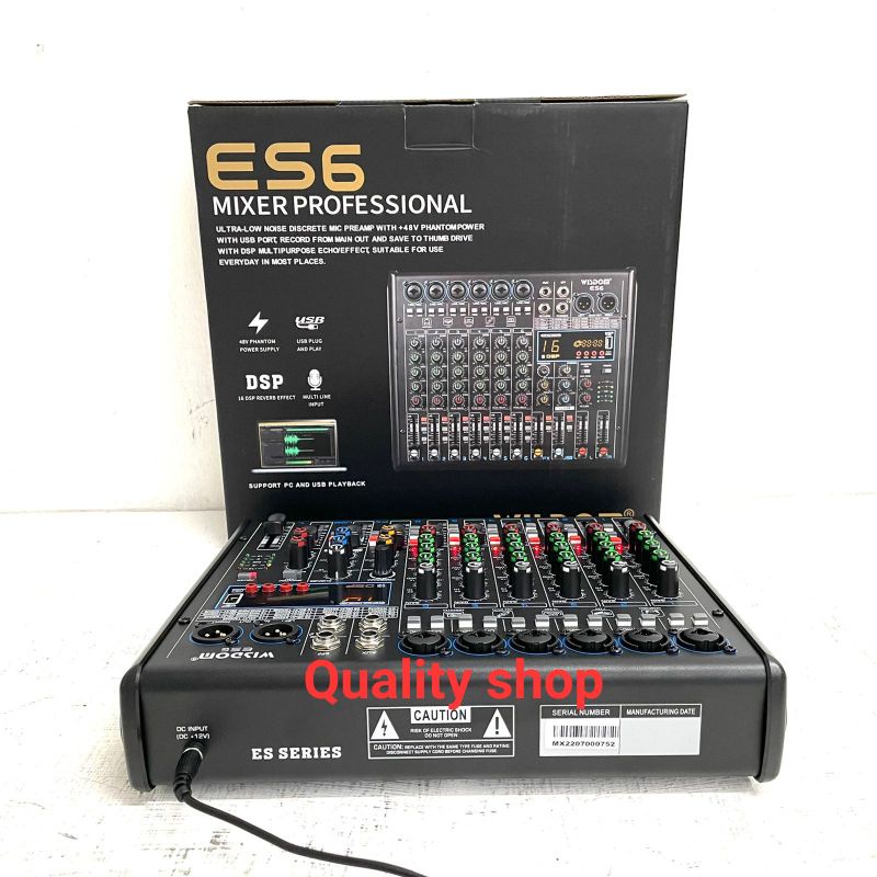 MIXER AUDIO WISDOM ES6 ES 6 6 CHANNEL ORIGINAL