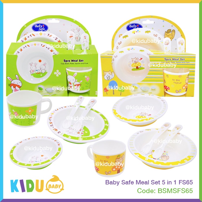 Baby Safe Meal Set 5 in 1 FS65 Perlengkapan Makan Bayi dan Anak Kidu Baby