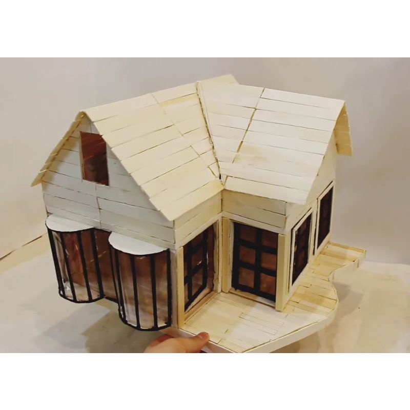 miniatur rumah 2 lantai modern