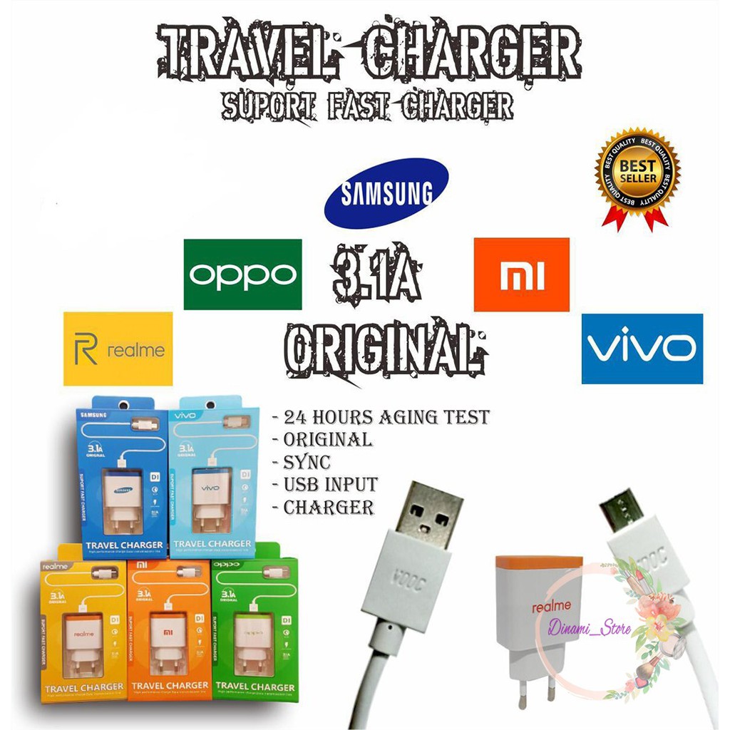 Travel charger adapter 3.1A for oppo vivo samsung xiaomi realme all type DST1714