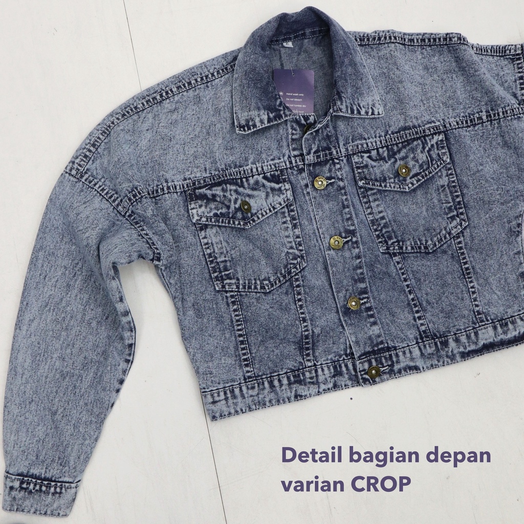 (ORIGINAL) Nyc crop jacket jeans wanita by Genijeans