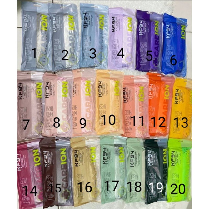 Masker KF94 Careion warna dan putih murah grosir